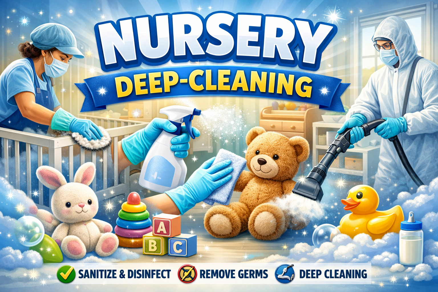 NURSERY DEEP-CLEANING FOR<br />
NEW PARENTS