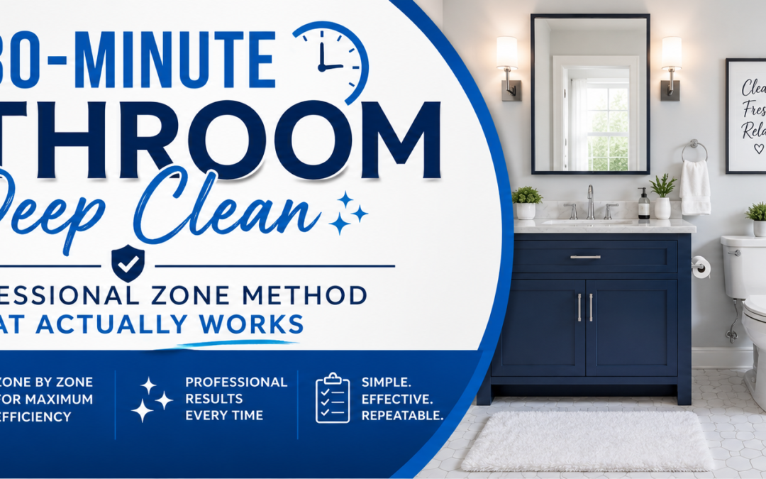 30-Minute Bathroom Deep Clean: A Professional Zone Method That Actually Works