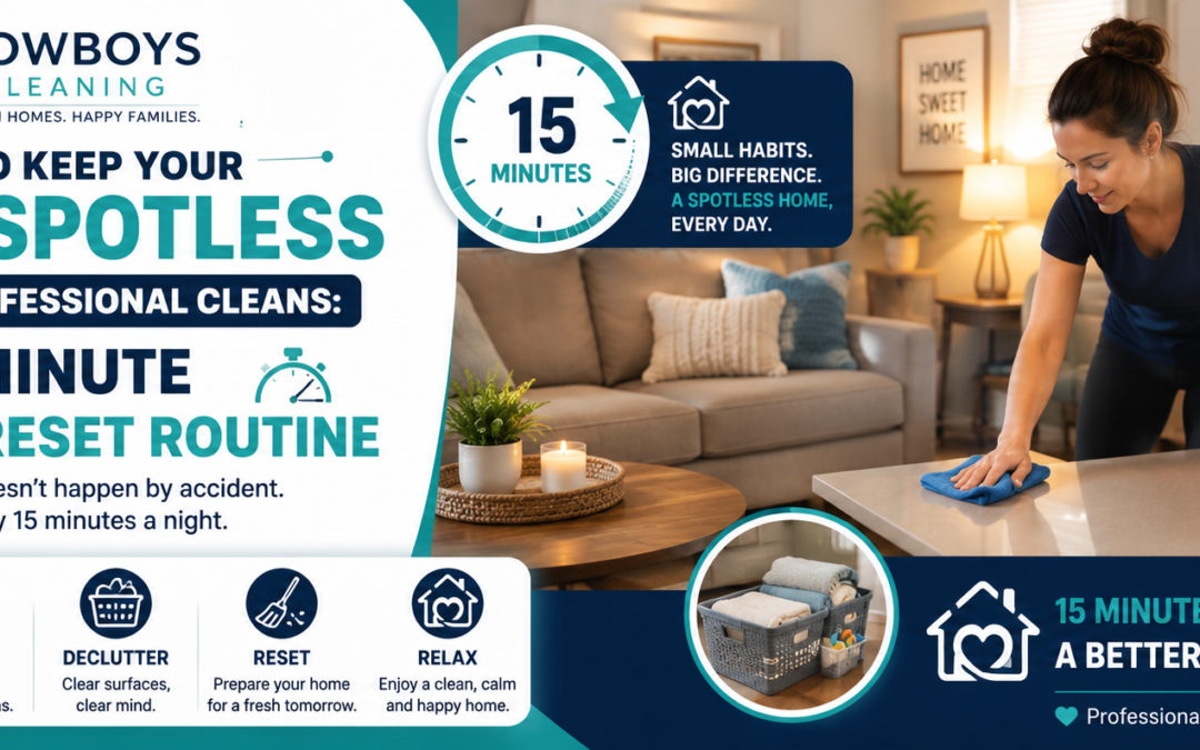How to Keep Your Home Spotless Between Professional Cleans: The 15-Minute Nightly Reset Routine